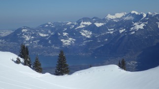 20160310 1110 A CHATEL - 5eme jour de ski - SUISSE - Barbossine - Lac Léman - W3G