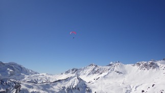 20160310 1406 A CHATEL - 5eme jour de ski - SUISSE - Les Crosets - Parapente - W3G